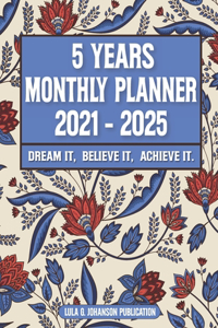 5 Year Monthly Planner 2021-2025