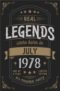 Real Legends were born in July 1978