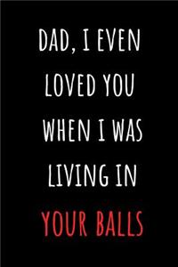 Dad, I Even Loved You When I Was Living In Your Balls