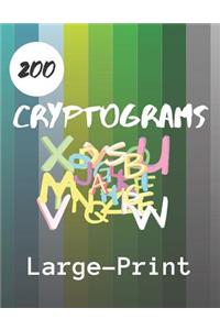 200 Cryptograms Large Print