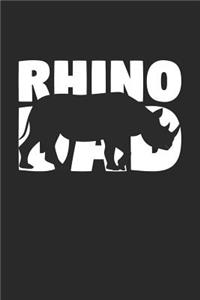 Rhino Notebook 'Rhino Dad' - Rhino Diary - Father's Day Gift for Animal Lover - Mens Writing Journal