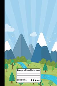 Nature Lover Outdoor Mountains Composition Notebook