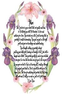 Mum I Love You - Irises Journal