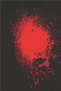 Notizbuch mit Blutfleck
