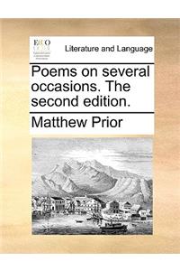 Poems on several occasions. The second edition.