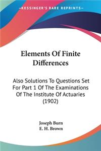 Elements Of Finite Differences