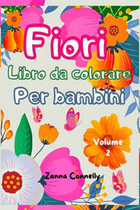 Fiori libro da colorare per bambini