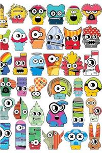 Cute Little Monsters Lined Notebook