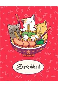 Cute Cat Kawaii Sketchbook for Girls