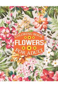 flowers coloring book For adult