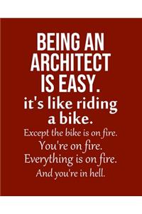 Being an Architect is Easy. It's like riding a bike. Except the bike is on fire. You're on fire. Everything is on fire. And you're in hell.