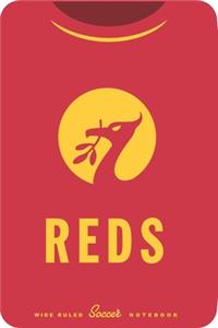 Reds Wide Ruled Soccer Notebook