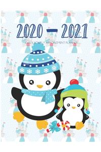 Daily Planner 2020-2021 Penguin 15 Months Gratitude Hourly Appointment Calendar