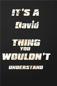 It's a David Thing You Wouldn't Understand