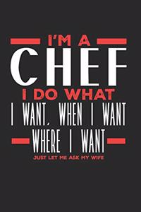 I'm a Chef I Do What I Want, When I Want, Where I Want. Just Let Me Ask My Wife
