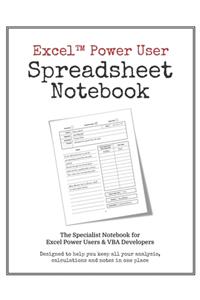 Excel Power User Spreadsheet Notebook