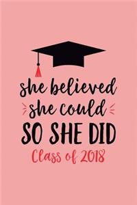 She Believed She Could So She Did Class of 2018
