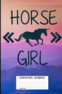 Composition Book: Horse Partner Journal, College Ruled Paper 6 X 9, for Office Home Student Teacher