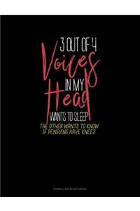 3 Out of 4 Voices in My Head Wants to Sleep the Other Wants to Know If Penguins Have Knees