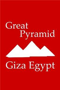 Great Pyramid in Giza Egypt - Lined Notebook with Red Cover