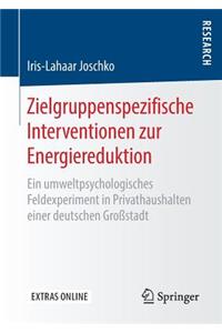 Zielgruppenspezifische Interventionen Zur Energiereduktion