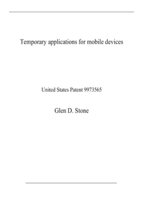Temporary applications for mobile devices
