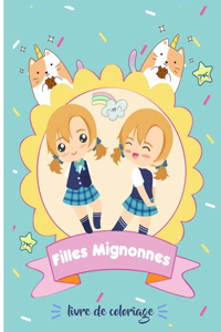 Filles Mignonnes Livre De Coloriage