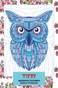 Malbücher für Kinder - Mandala Stressabbau - Tiere