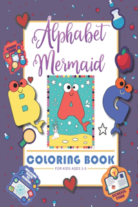 Alphabet Mermaid coloring book for kids