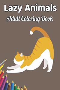 Lazy Animals Adult coloring book