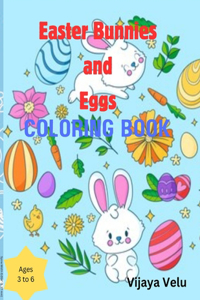 Easter Bunnies and Eggs Coloring Book