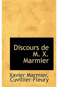 Discours de M. X. Marmier