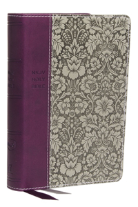 NKJV, Deluxe Reference Bible, Compact Large Print, Leathersoft, Purple, Red Letter, Comfort Print