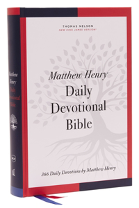 Nkjv, Matthew Henry Daily Devotional Bible, Hardcover, Red Letter, Comfort Print