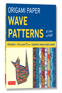 Origami Paper - Wave Patterns - 6 3/4 Inch - 48 Sheets