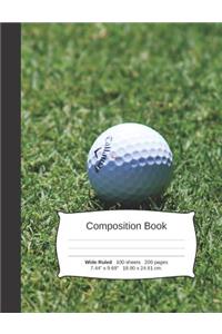 Golf Composition Notebook