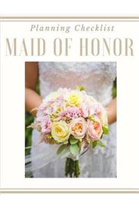 Maid Of Honor Planning Checklist