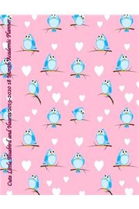 Cute Little Bluebird and Hearts 2019-2020 18 Month Academic Planner