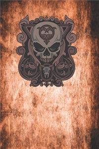 Used paper Notebook with skull