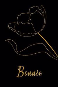 Bonnie: Personalized Writing Journal for Women - Elegant Black and Gold