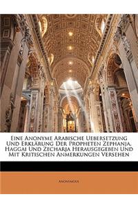 Eine Anonyme Arabische Uebersetzung Und Erklarung Der Propheten Zephanja, Haggai Und Zecharja Herausgegeben Und Mit Kritischen Anmerkungen Versehen