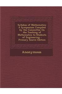 Syllabus of Mathematics
