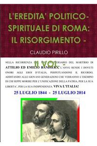 L'eredita' Politico-Spirituale Di Roma: Il Risorgimento - II Vol. -