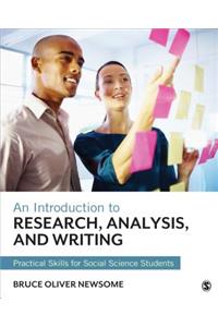 An Introduction to Research, Analysis, and Writing