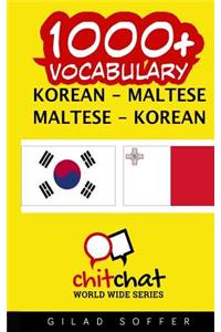 1000+ Korean - Maltese Maltese - Korean Vocabulary