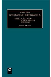 Research on Negotiation in Organizations