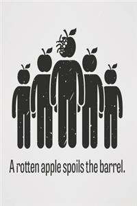 A rotten apple spoils the barrel