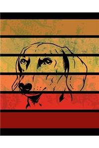Dachshund Retro Stripes Notebook