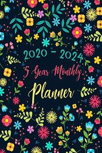 5 year monthly planner 2020-2024: 60 Months Calendar with Federal Holidays - Appointment Notebook - Agenda Schedule Organizer Logbook - Inspirational Quotes - Plan Ahead Goal -time m