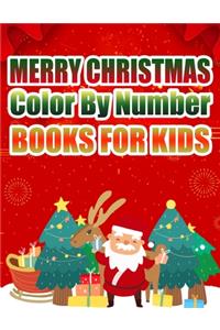 Merry Christmas Color By Number Books For Kids